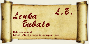 Lenka Bubalo vizit kartica